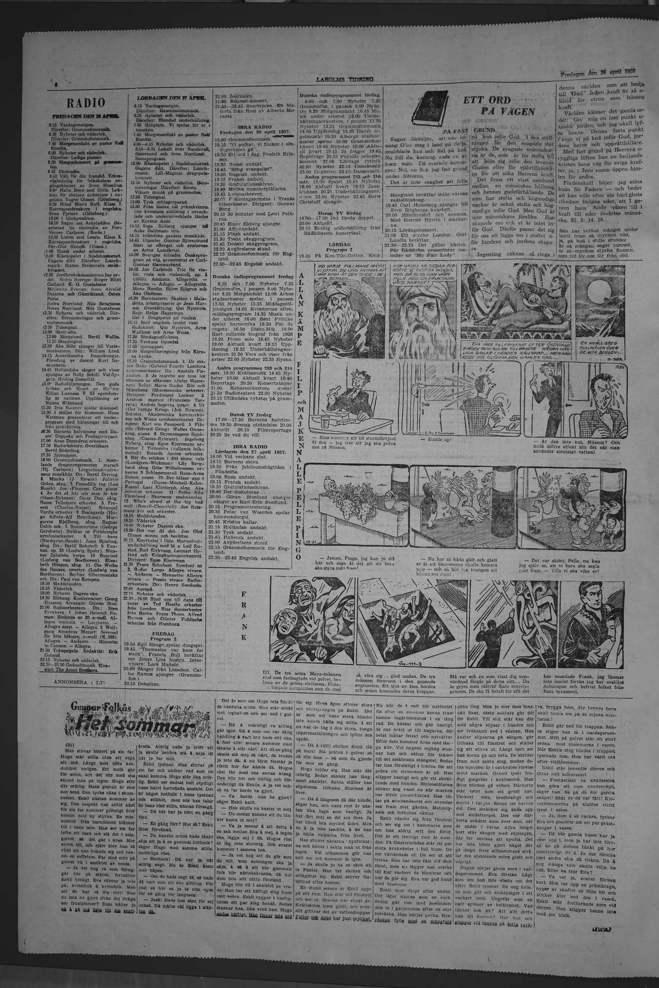Laholms Tidning Fredag 26 april 1957, sida 6