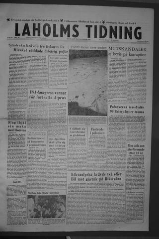 Förstasidan, Måndag 26 augusti 1957