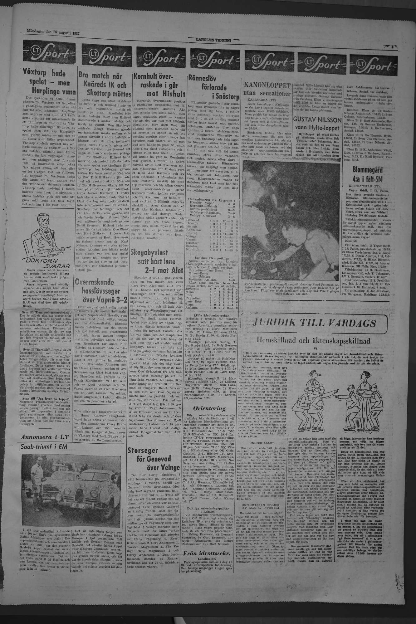 Laholms Tidning Måndag 26 augusti 1957, sida 5