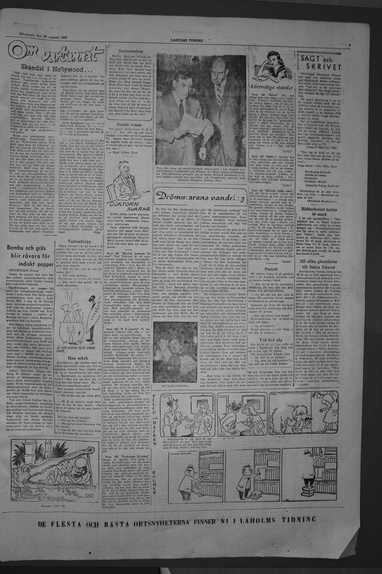 Laholms Tidning Måndag 26 augusti 1957, sida 7