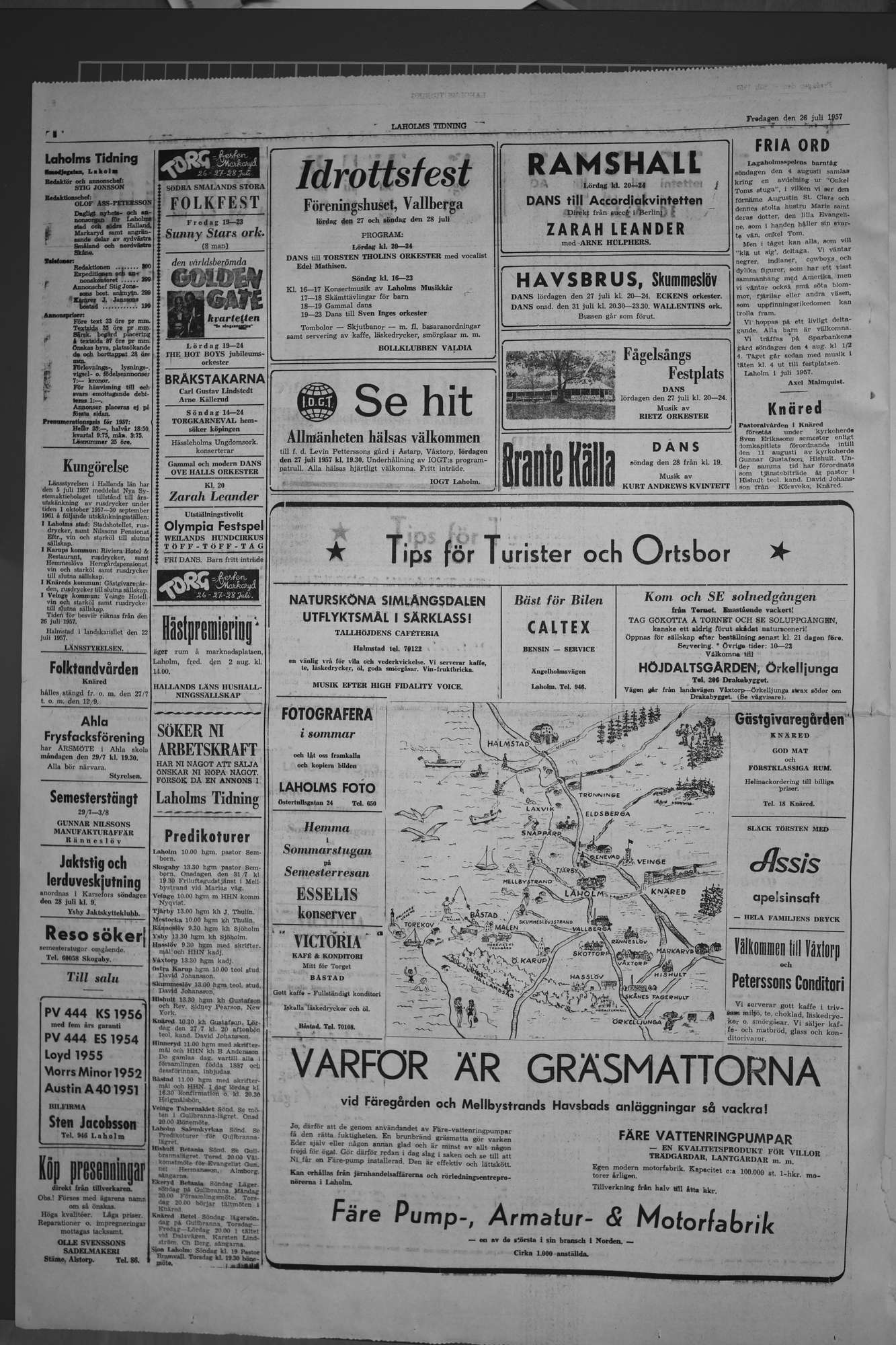 Laholms Tidning Fredag 26 juli 1957, sida 2