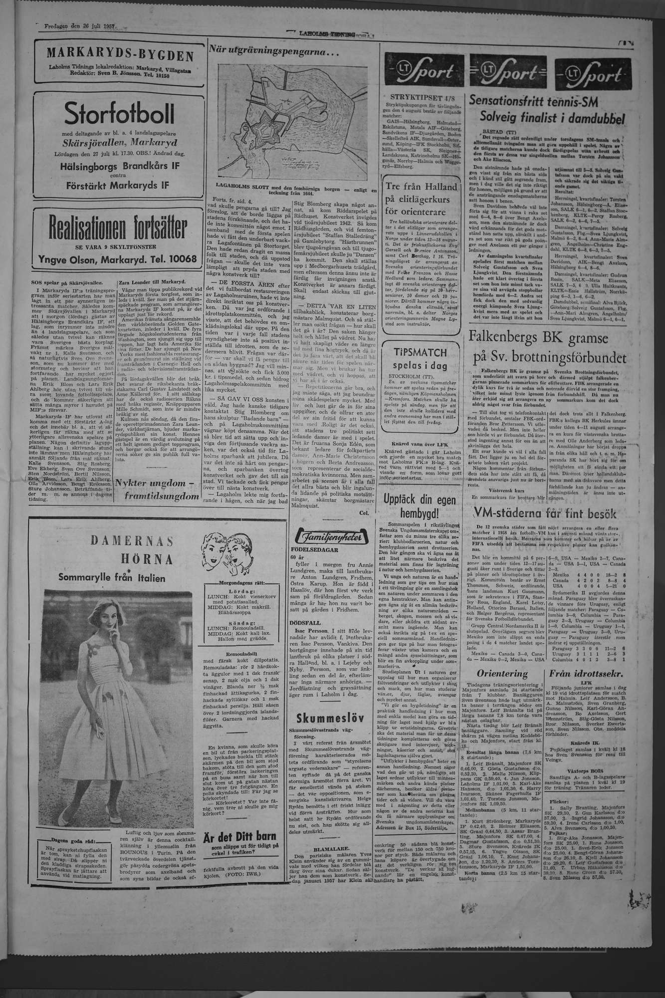 Laholms Tidning Fredag 26 juli 1957, sida 5