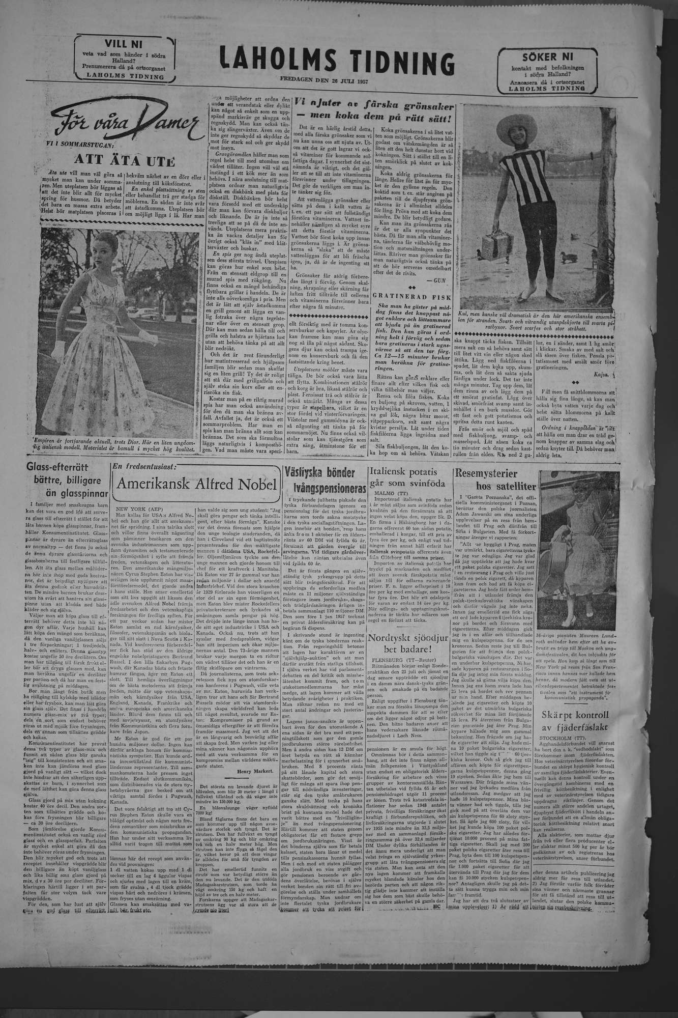 Laholms Tidning Fredag 26 juli 1957, sida 8