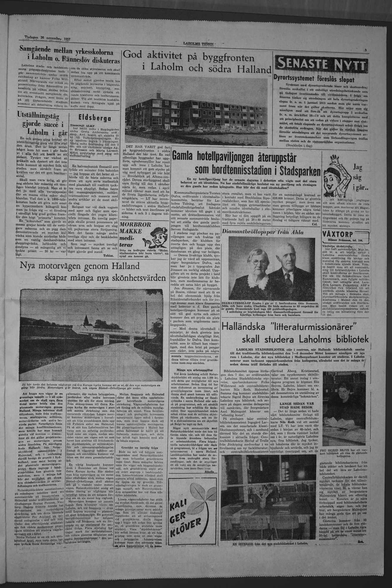 Laholms Tidning Tisdag 26 november 1957, sida 3