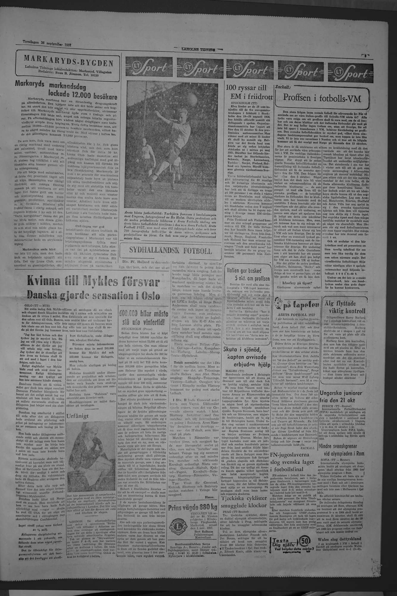 Laholms Tidning Torsdag 26 september 1957, sida 5