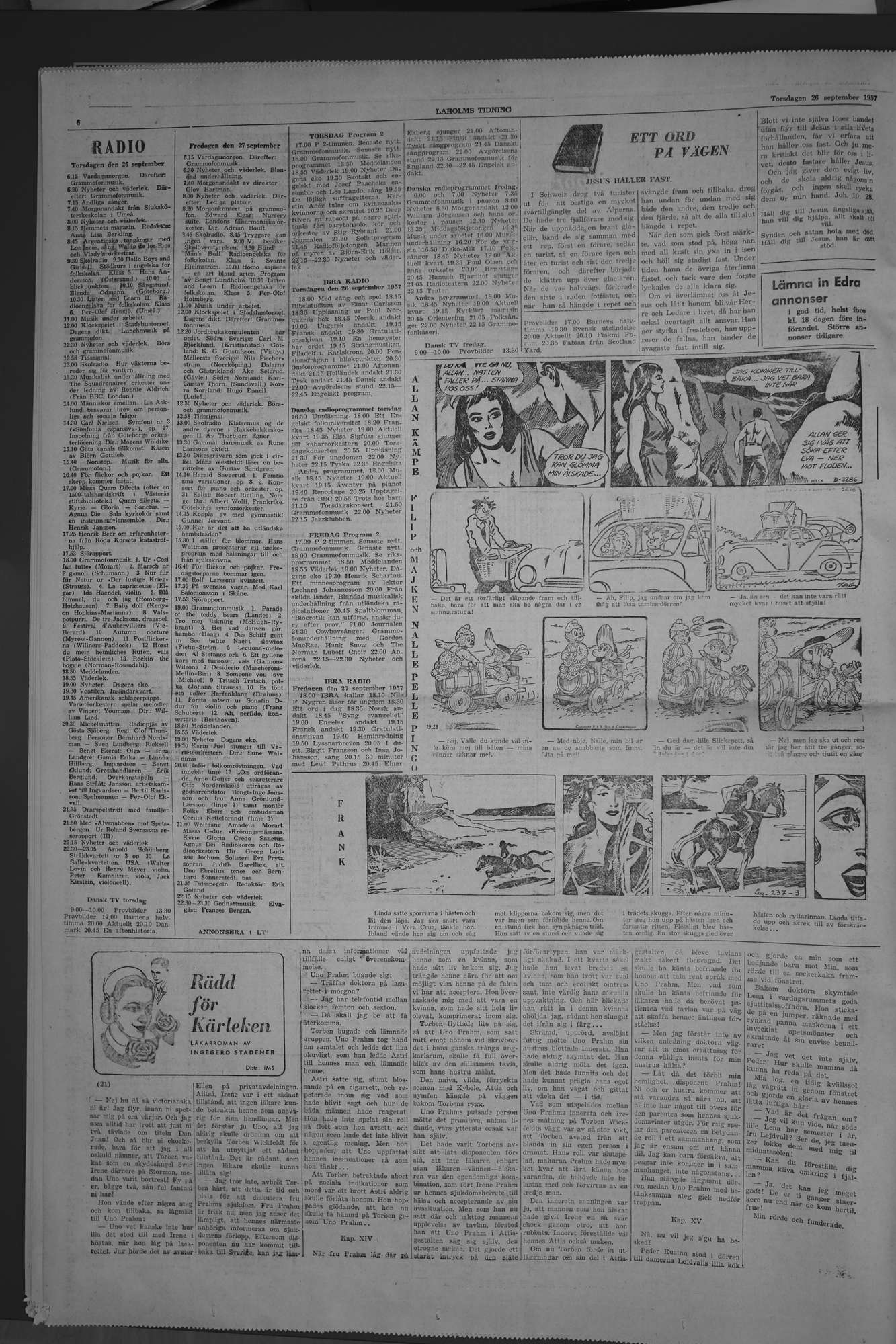 Laholms Tidning Torsdag 26 september 1957, sida 6
