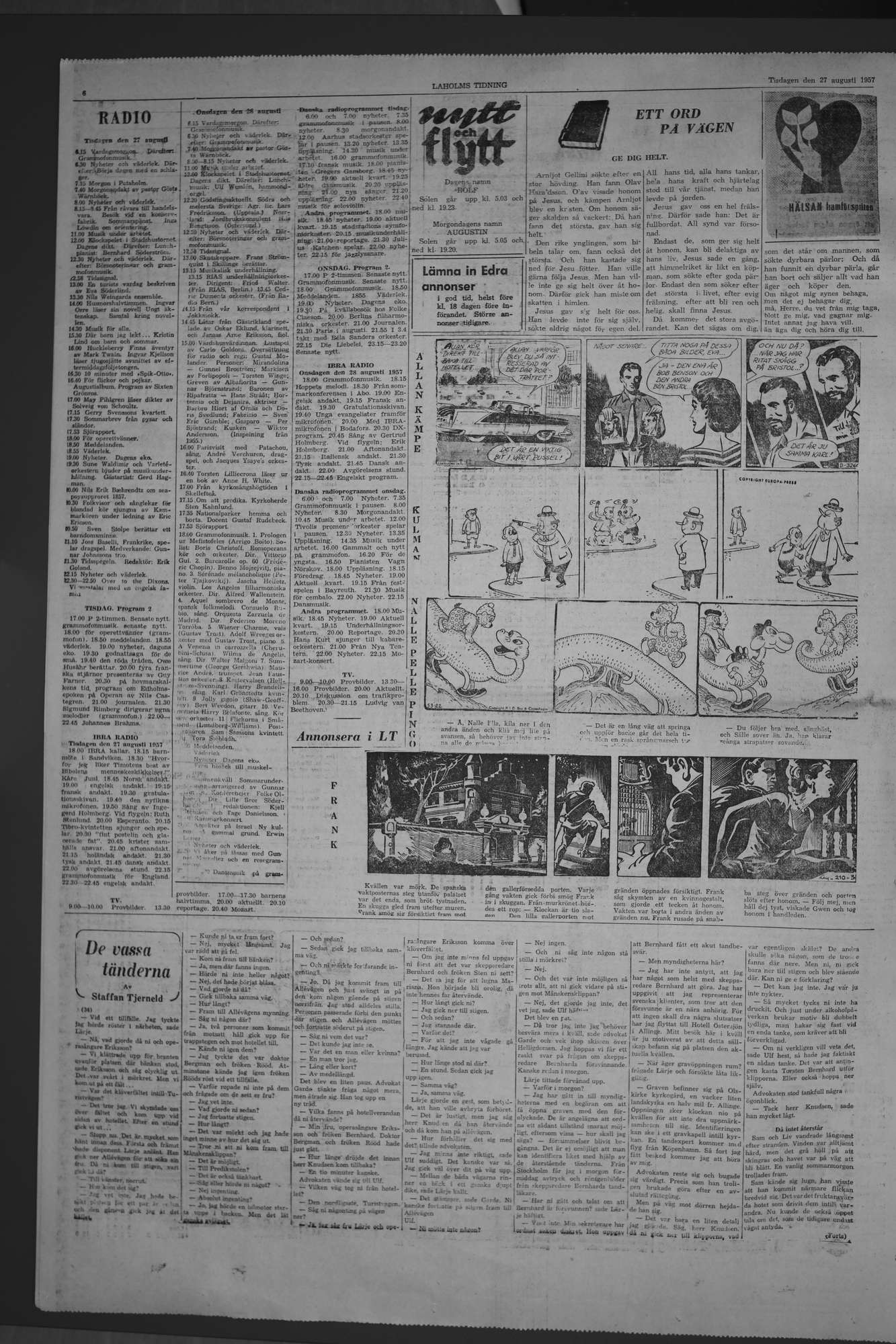 Laholms Tidning Tisdag 27 augusti 1957, sida 6