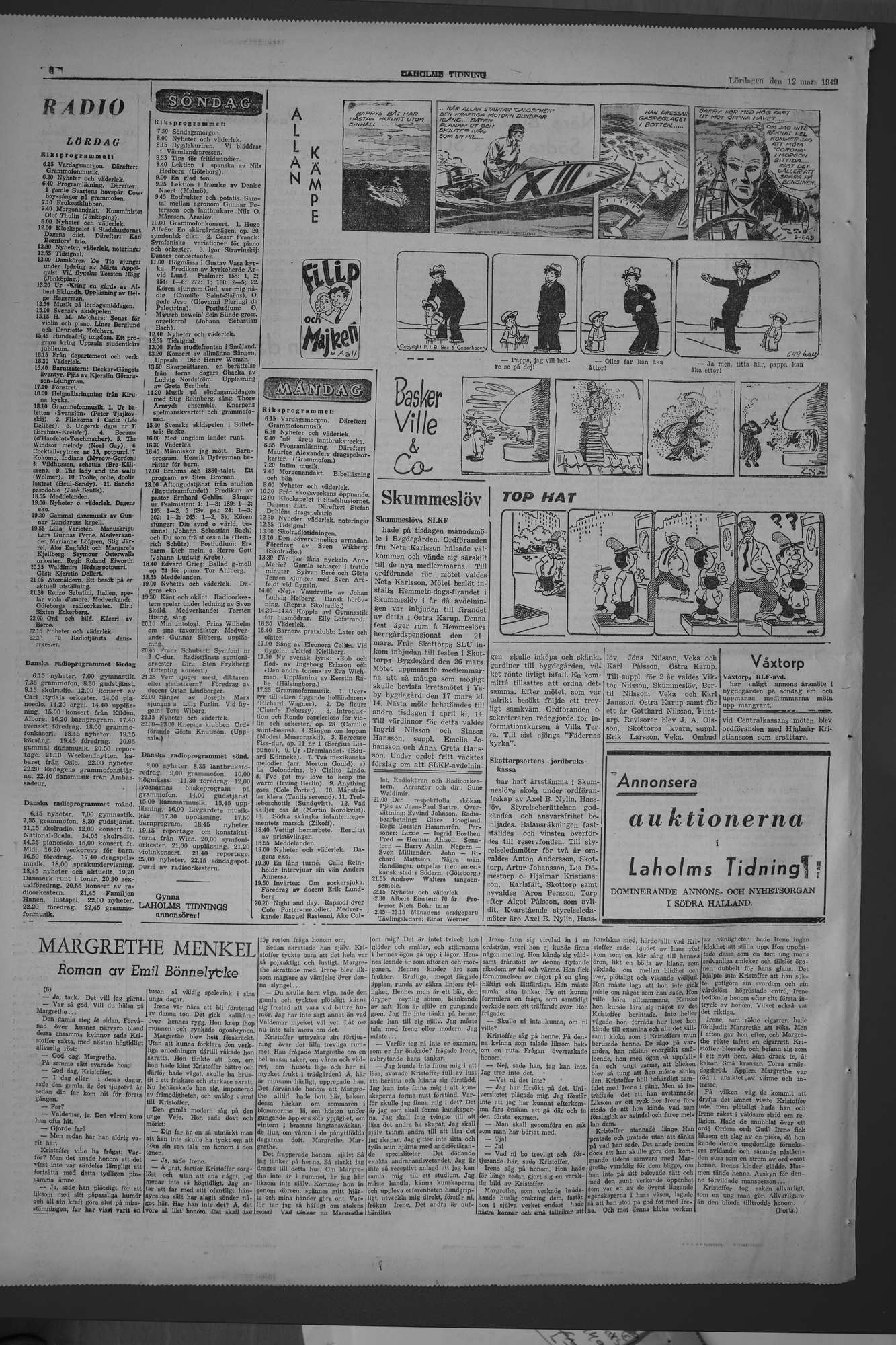 Laholms Tidning Lördag 12 mars 1949, sida 8