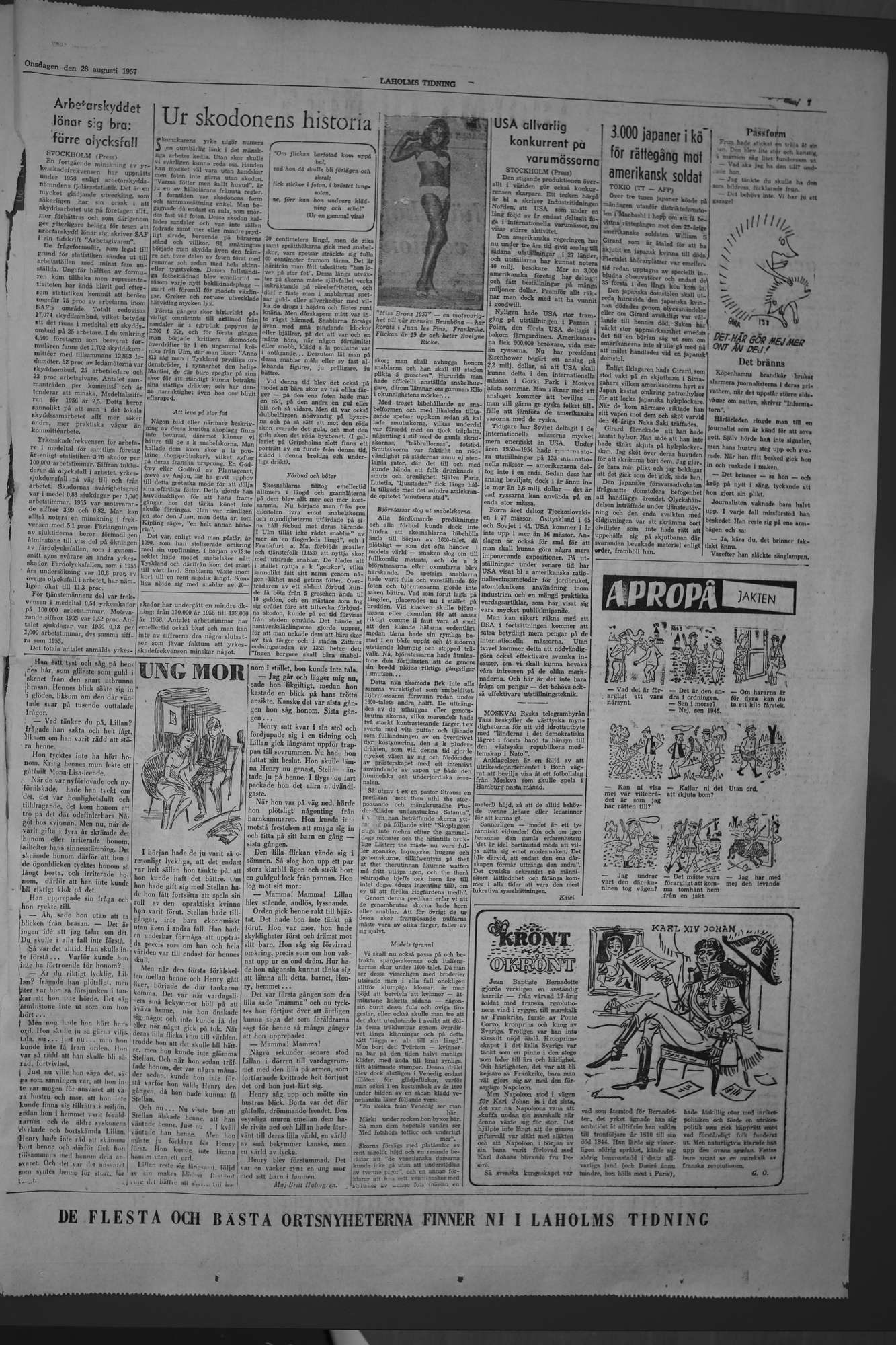 Laholms Tidning Onsdag 28 augusti 1957, sida 7