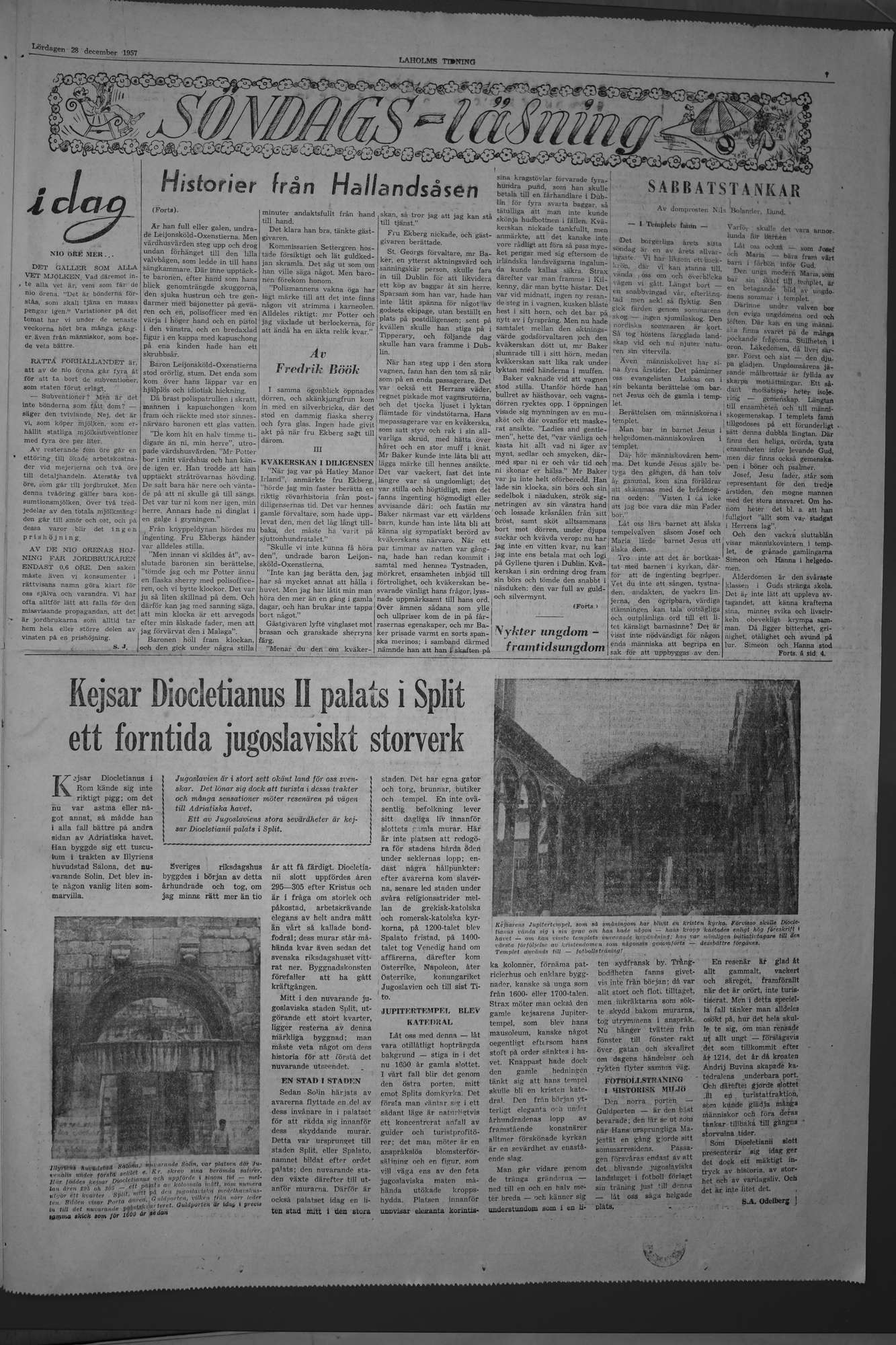 Laholms Tidning Lördag 28 december 1957, sida 7
