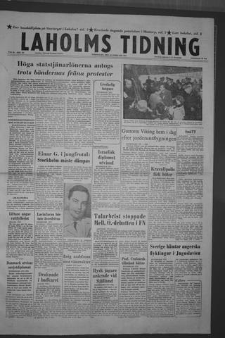 Förstasidan, Torsdag 28 februari 1957