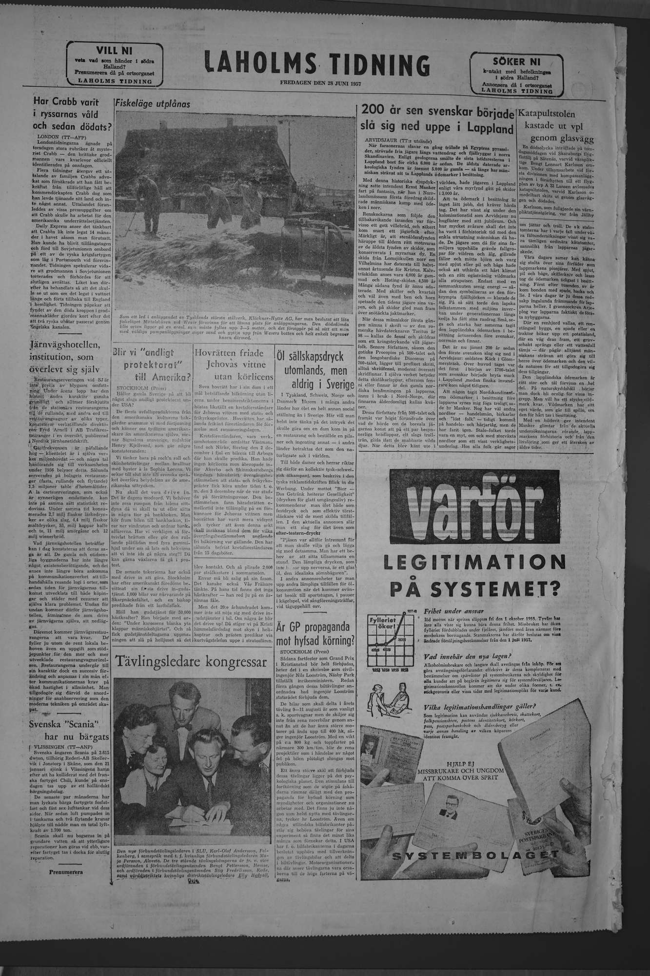 Laholms Tidning Fredag 28 juni 1957, sida 8