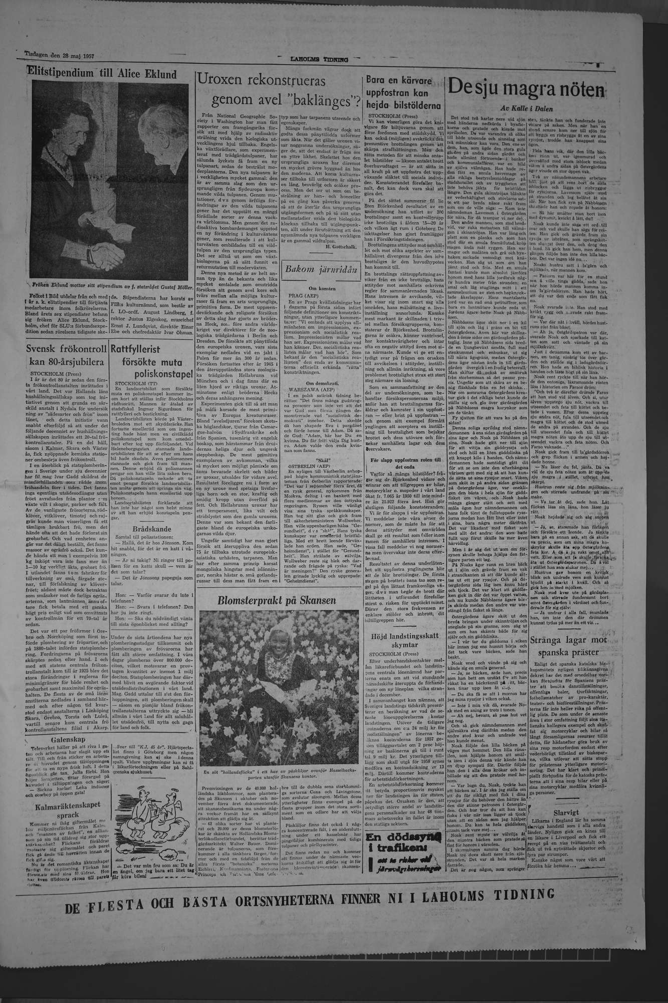 Laholms Tidning Tisdag 28 maj 1957, sida 5