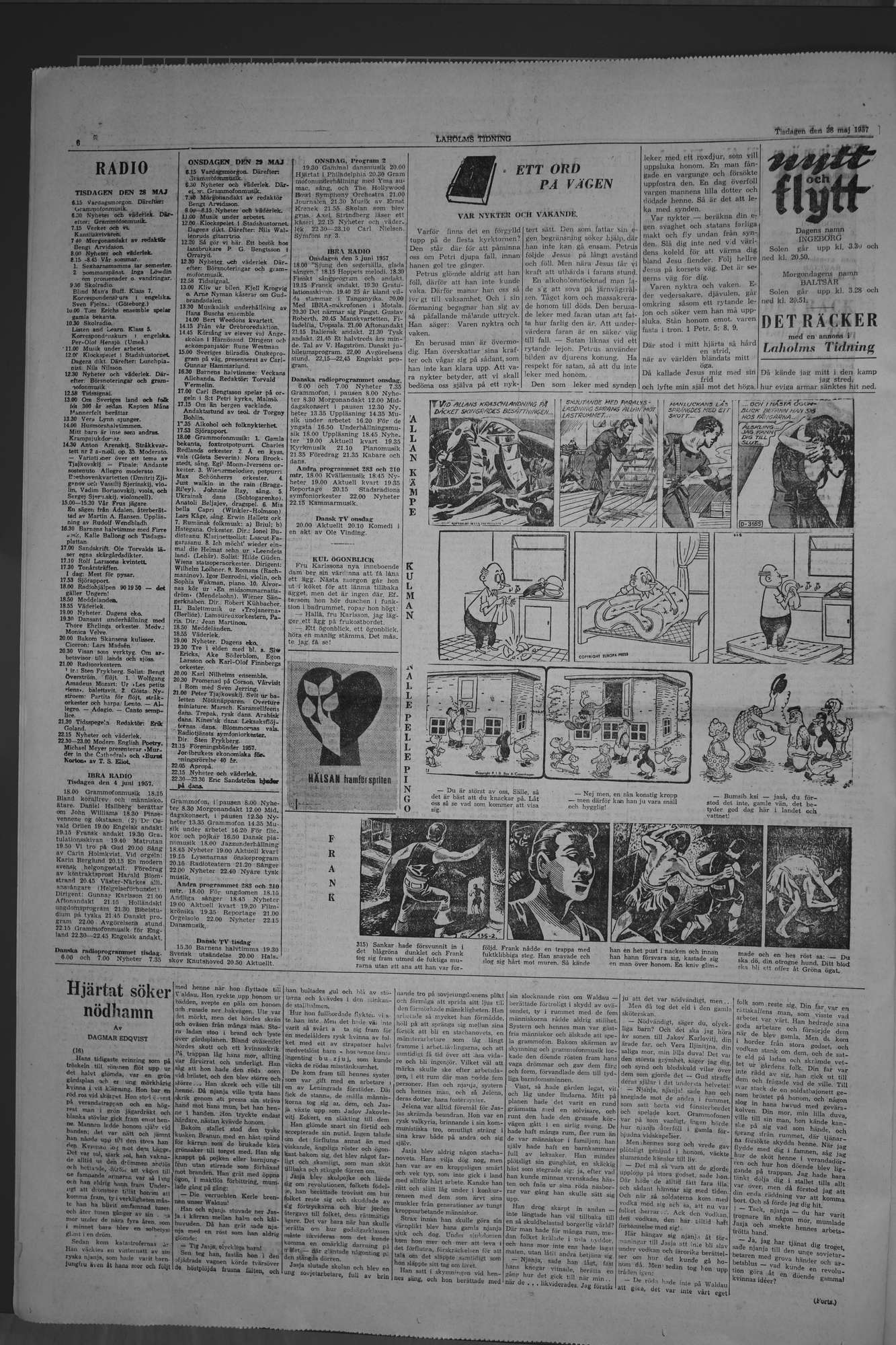 Laholms Tidning Tisdag 28 maj 1957, sida 6
