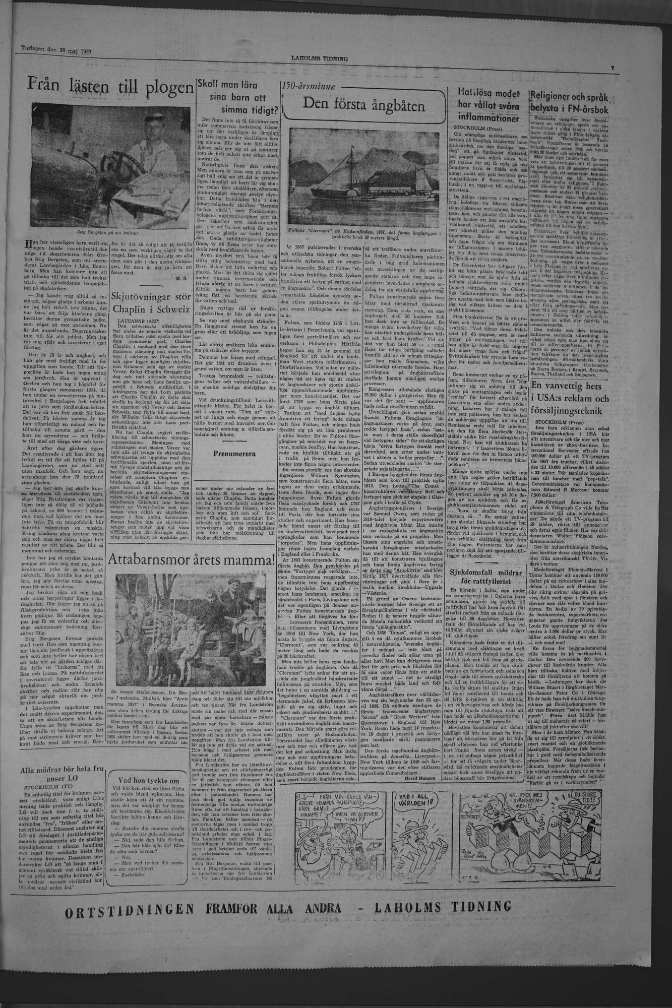 Laholms Tidning Tisdag 28 maj 1957, sida 7
