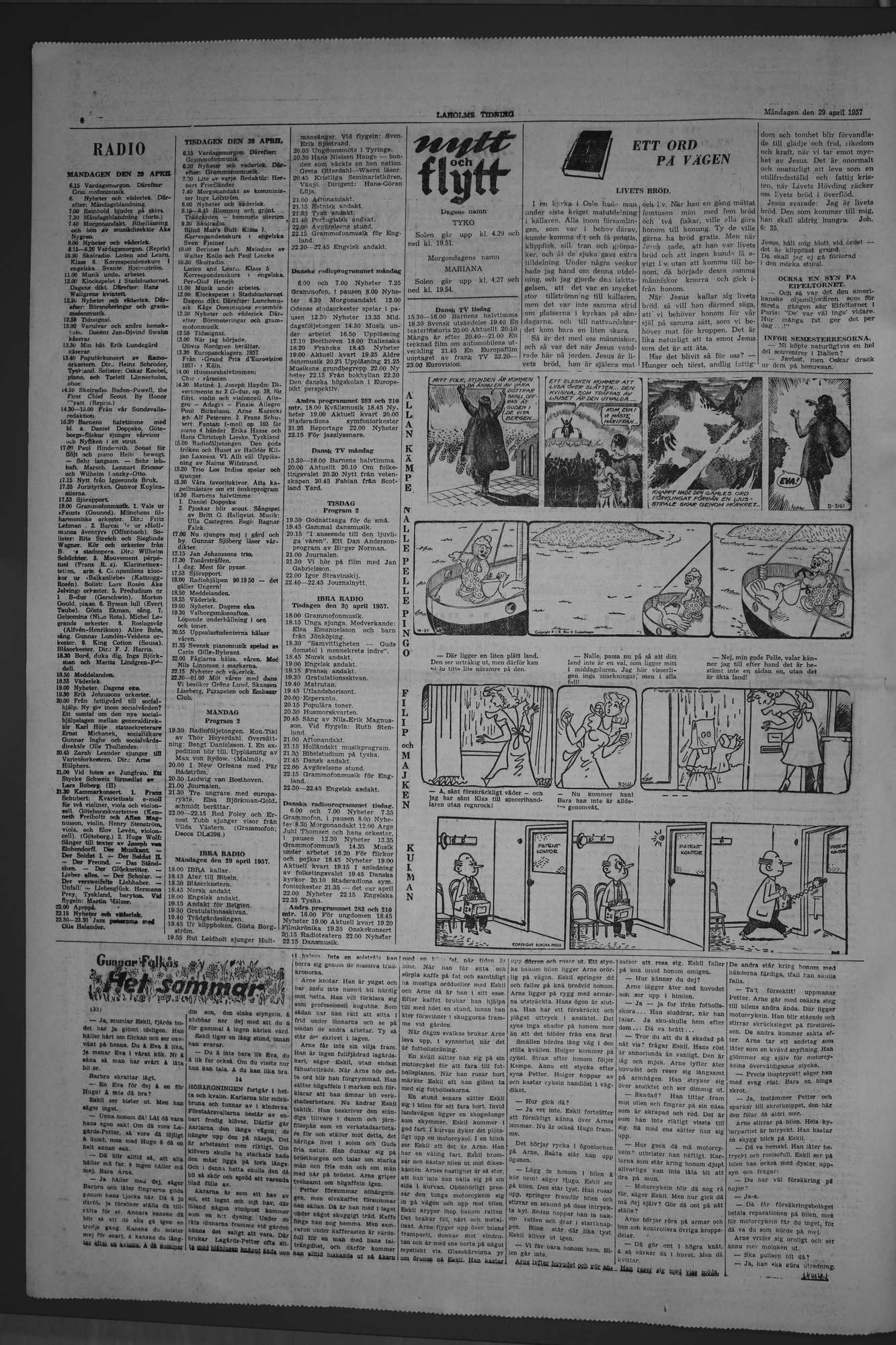 Laholms Tidning Måndag 29 april 1957, sida 6