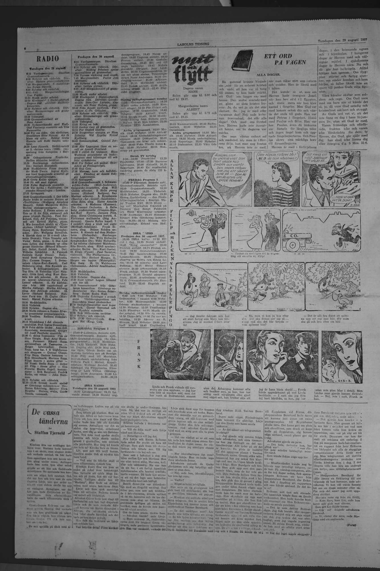 Laholms Tidning Torsdag 29 augusti 1957, sida 6