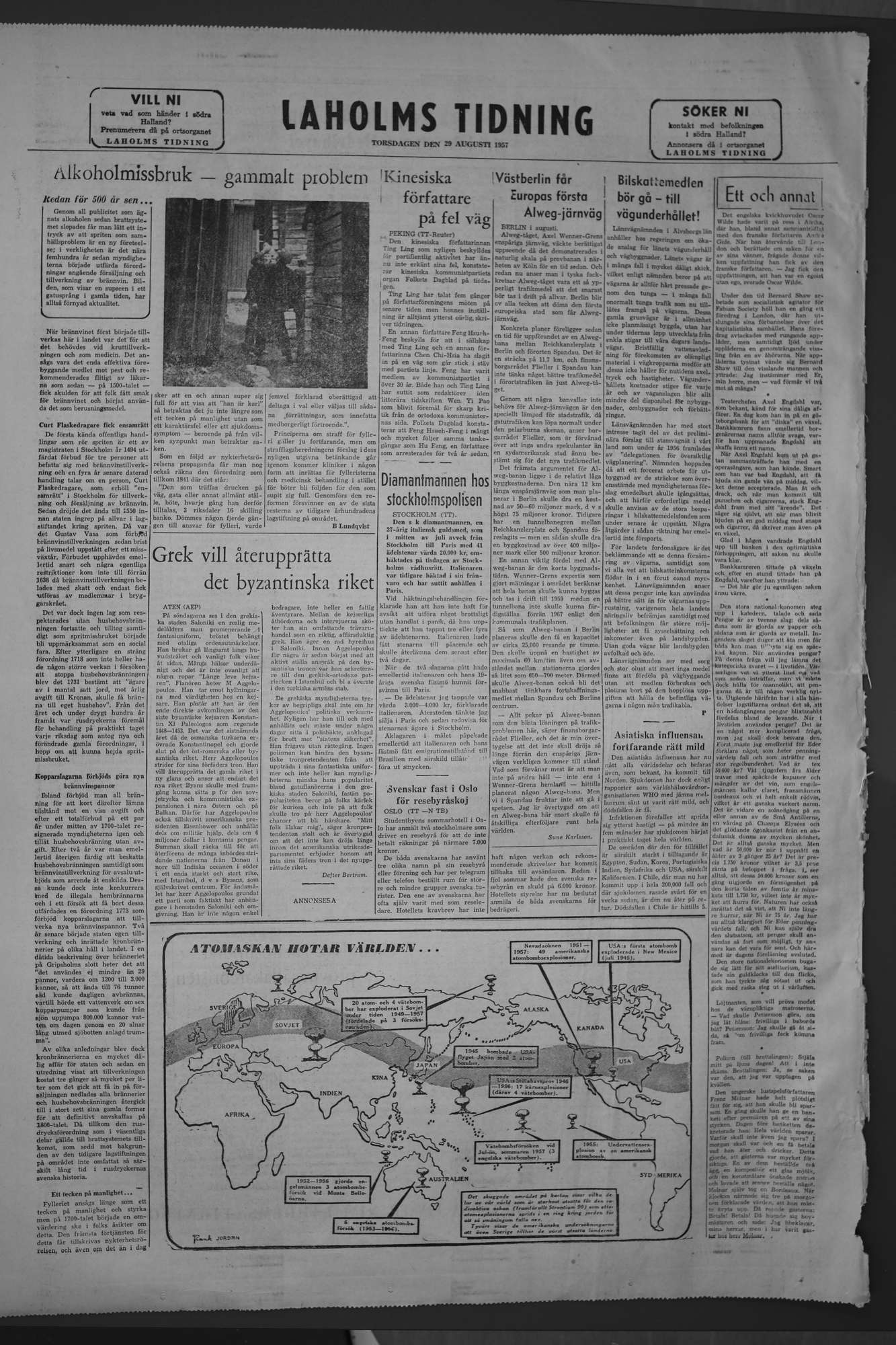 Laholms Tidning Torsdag 29 augusti 1957, sida 8