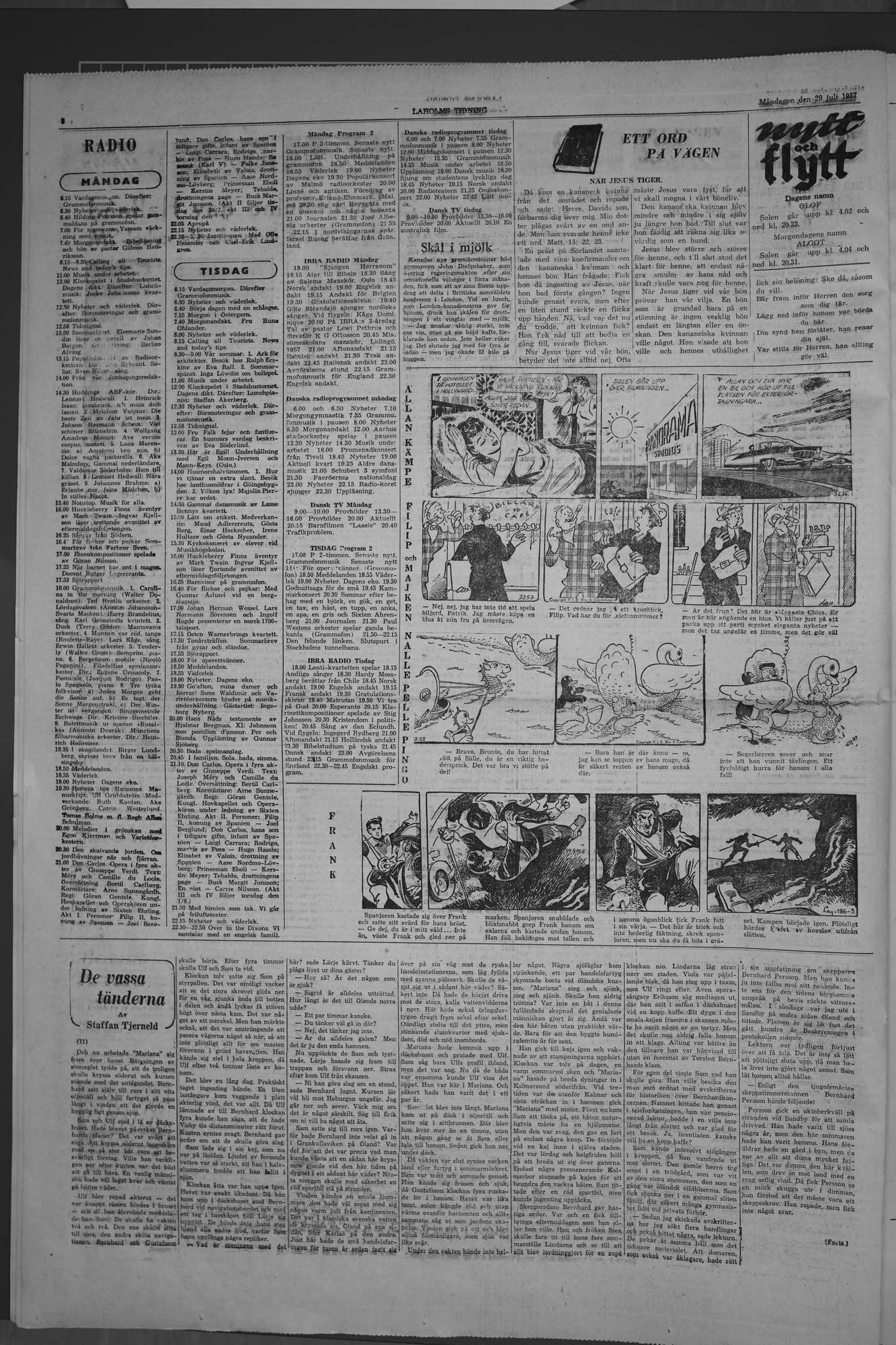 Laholms Tidning Måndag 29 juli 1957, sida 6