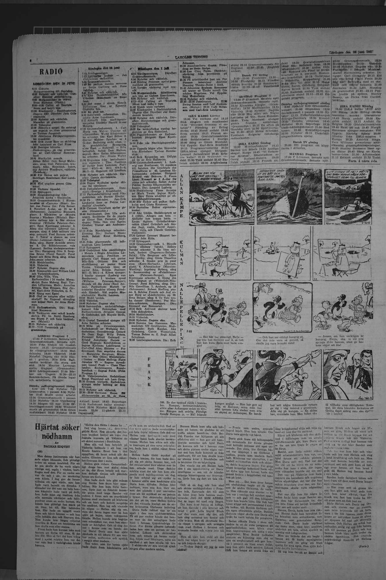 Laholms Tidning Lördag 29 juni 1957, sida 6
