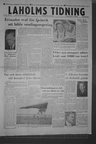 Förstasidan, Onsdag 29 maj 1957
