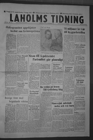 Förstasidan, Fredag 29 november 1957