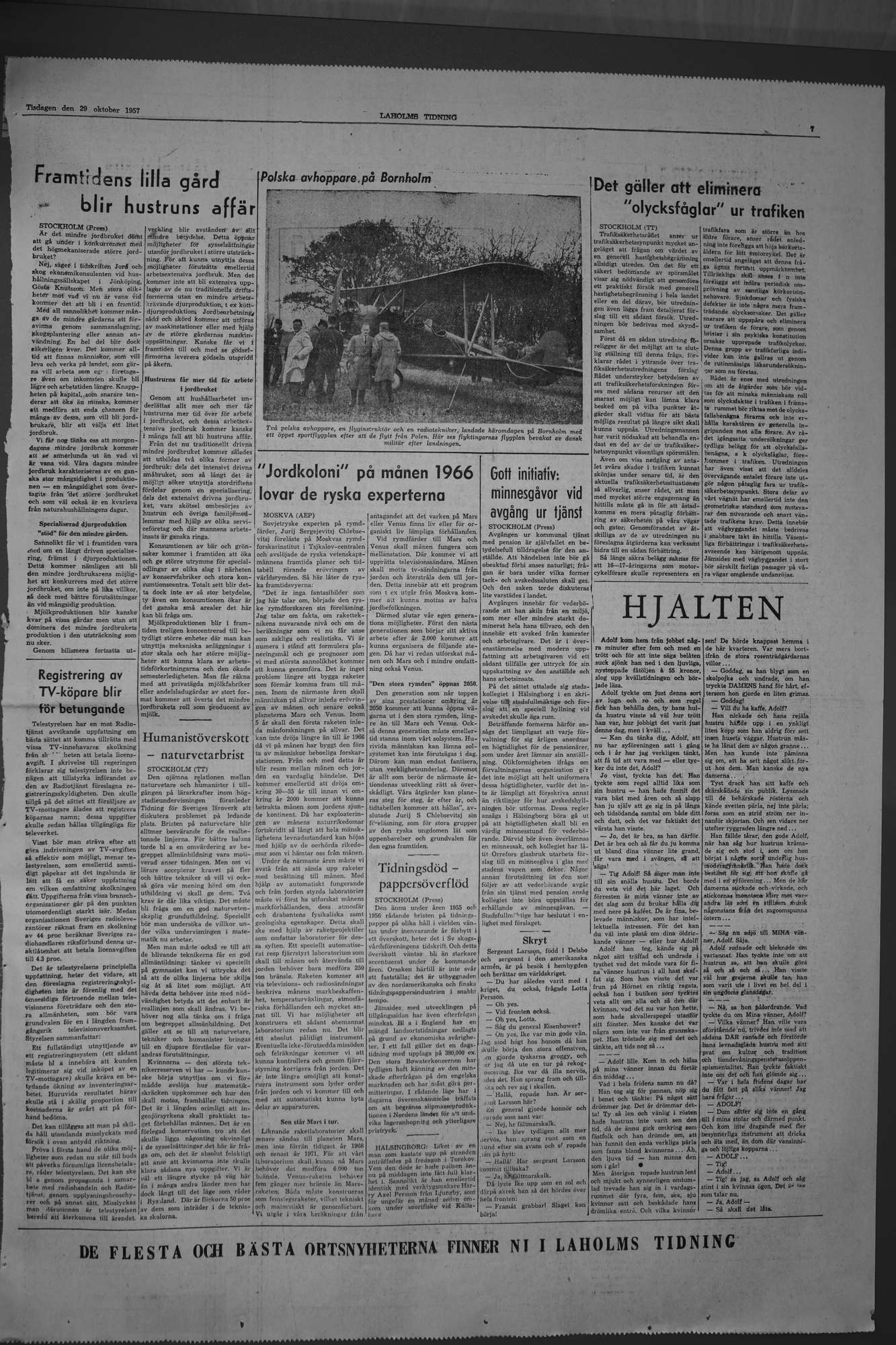 Laholms Tidning Tisdag 29 oktober 1957, sida 7