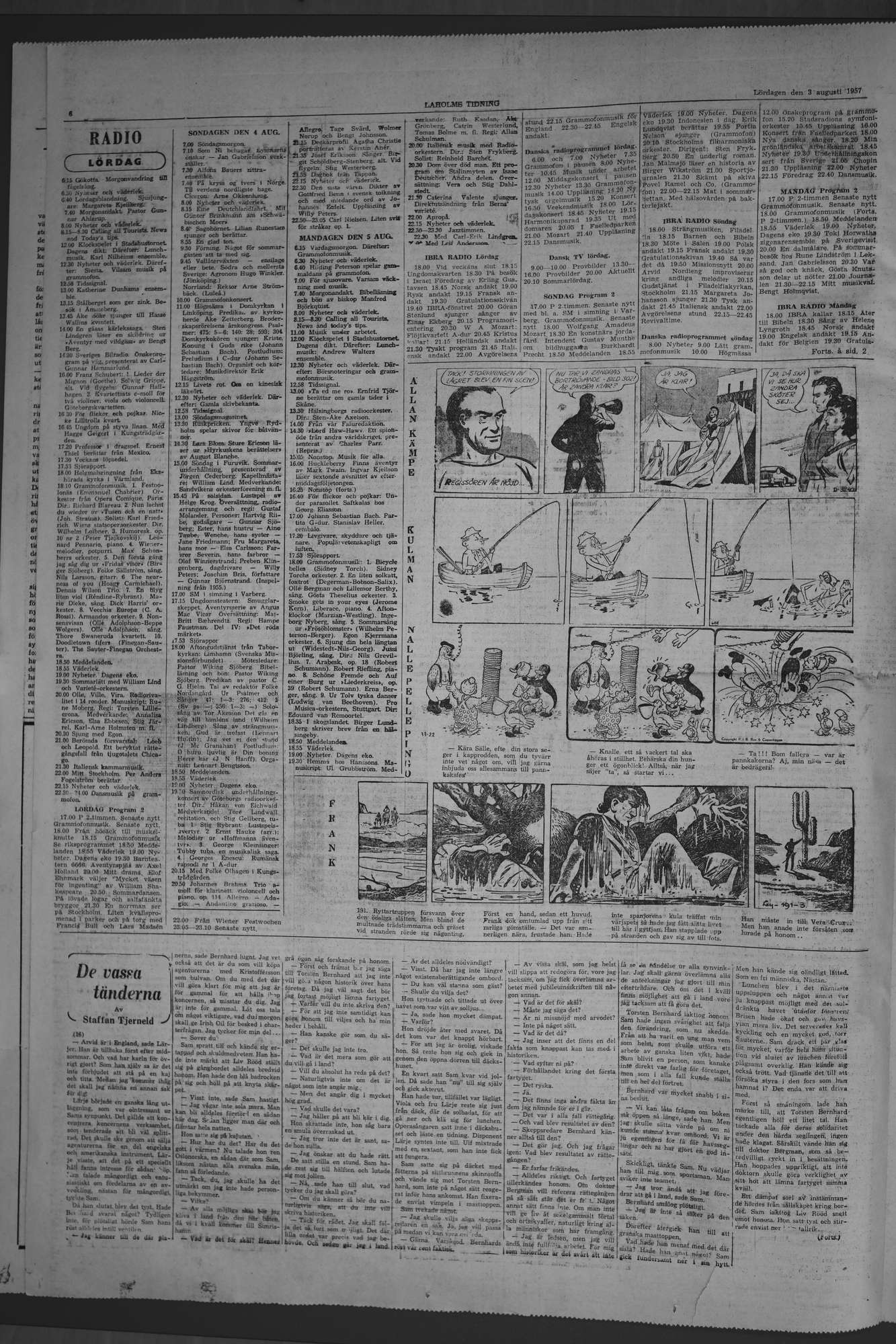 Laholms Tidning Lördag 3 augusti 1957, sida 6
