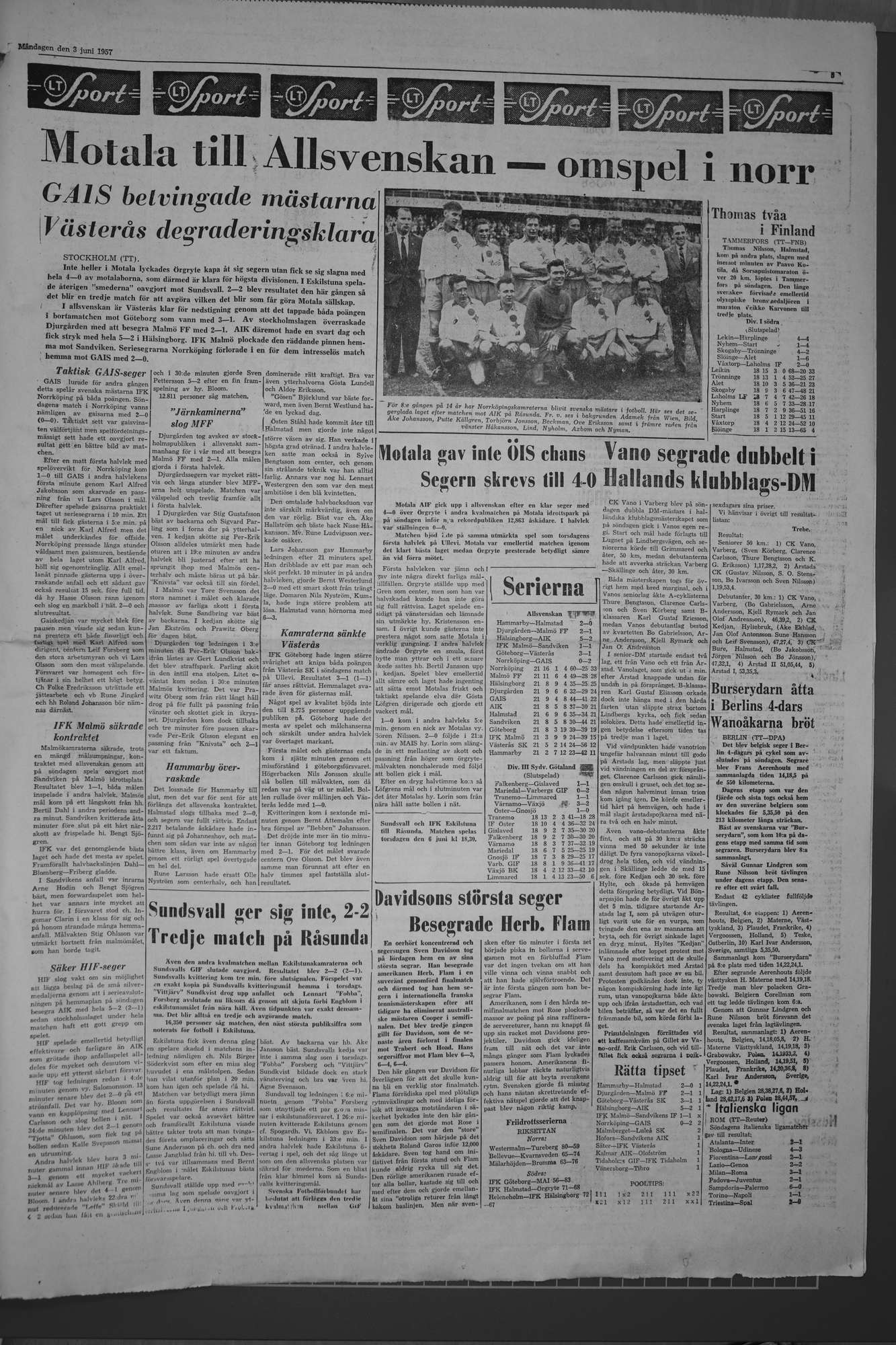 Laholms Tidning Måndag 3 juni 1957, sida 5