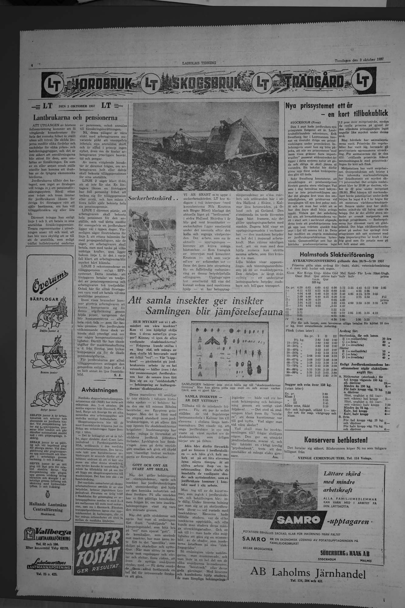 Laholms Tidning Torsdag 3 oktober 1957, sida 4