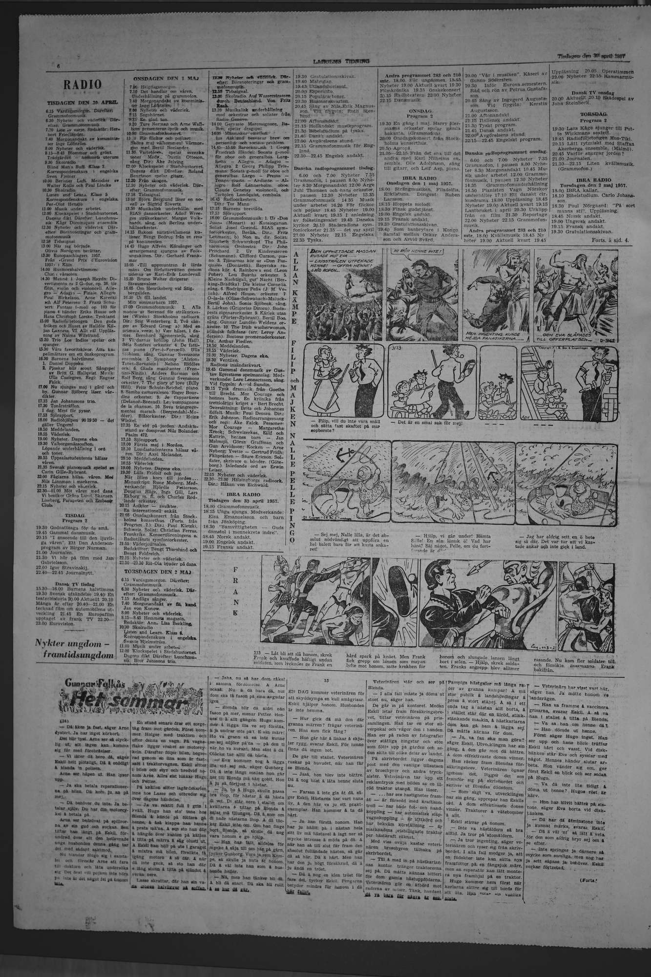 Laholms Tidning Tisdag 30 april 1957, sida 6