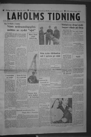 Förstasidan, Fredag 30 augusti 1957