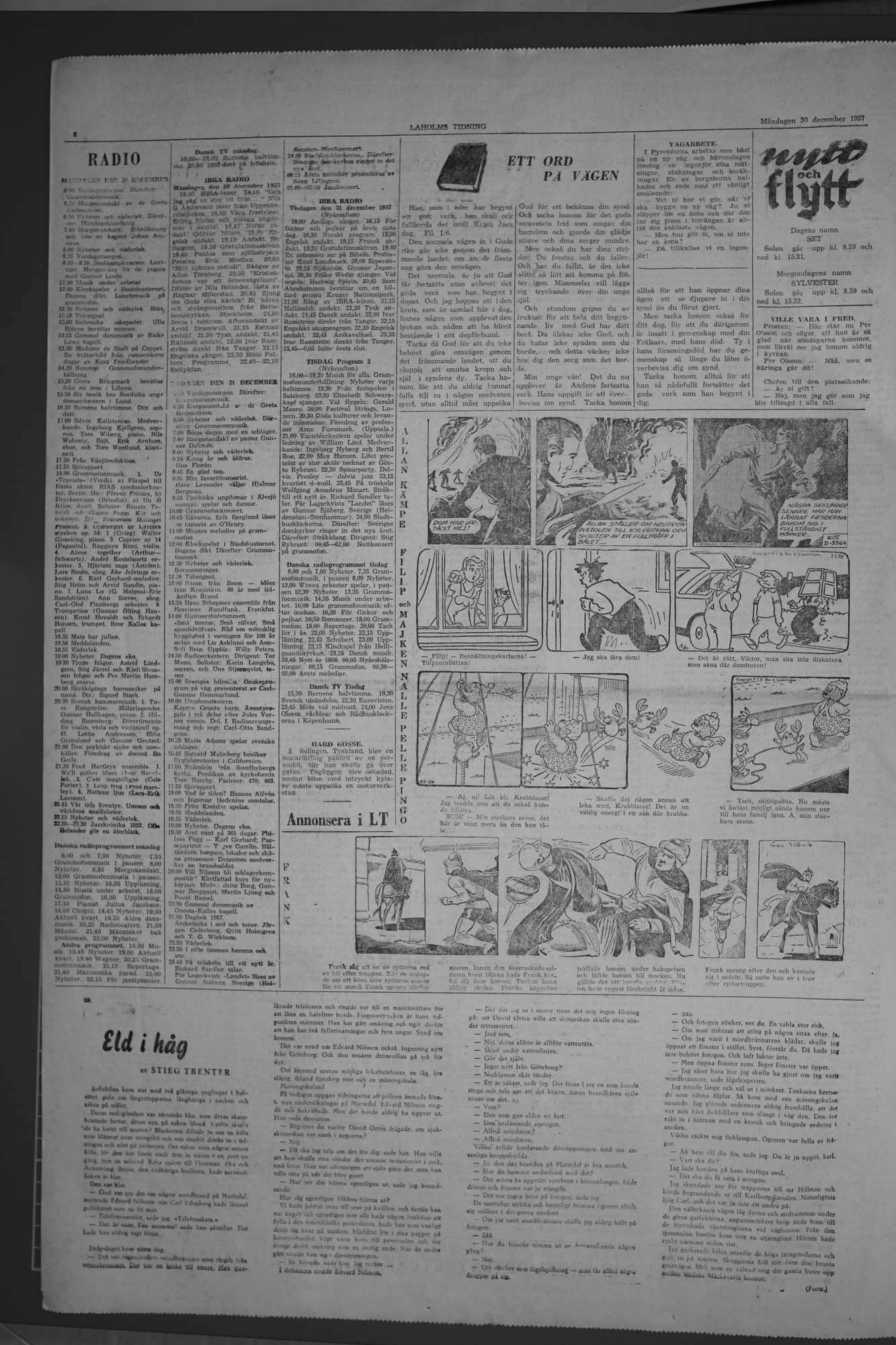 Laholms Tidning Måndag 30 december 1957, sida 6