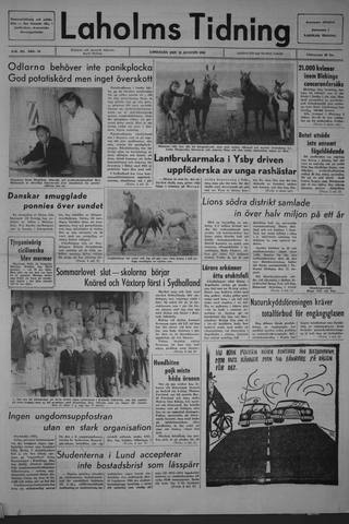 Förstasidan, Lördag 21 augusti 1965