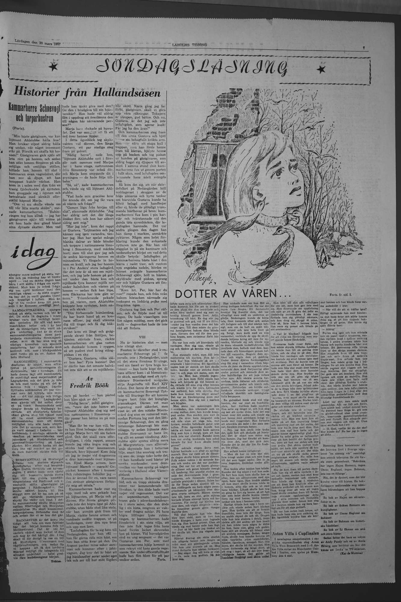 Laholms Tidning Lördag 30 mars 1957, sida 7