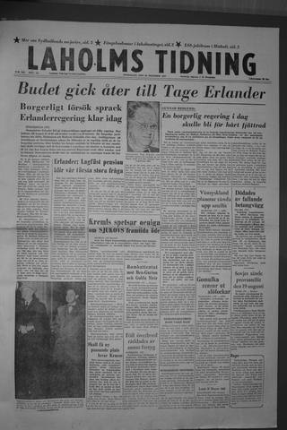 Förstasidan, Onsdag 30 oktober 1957