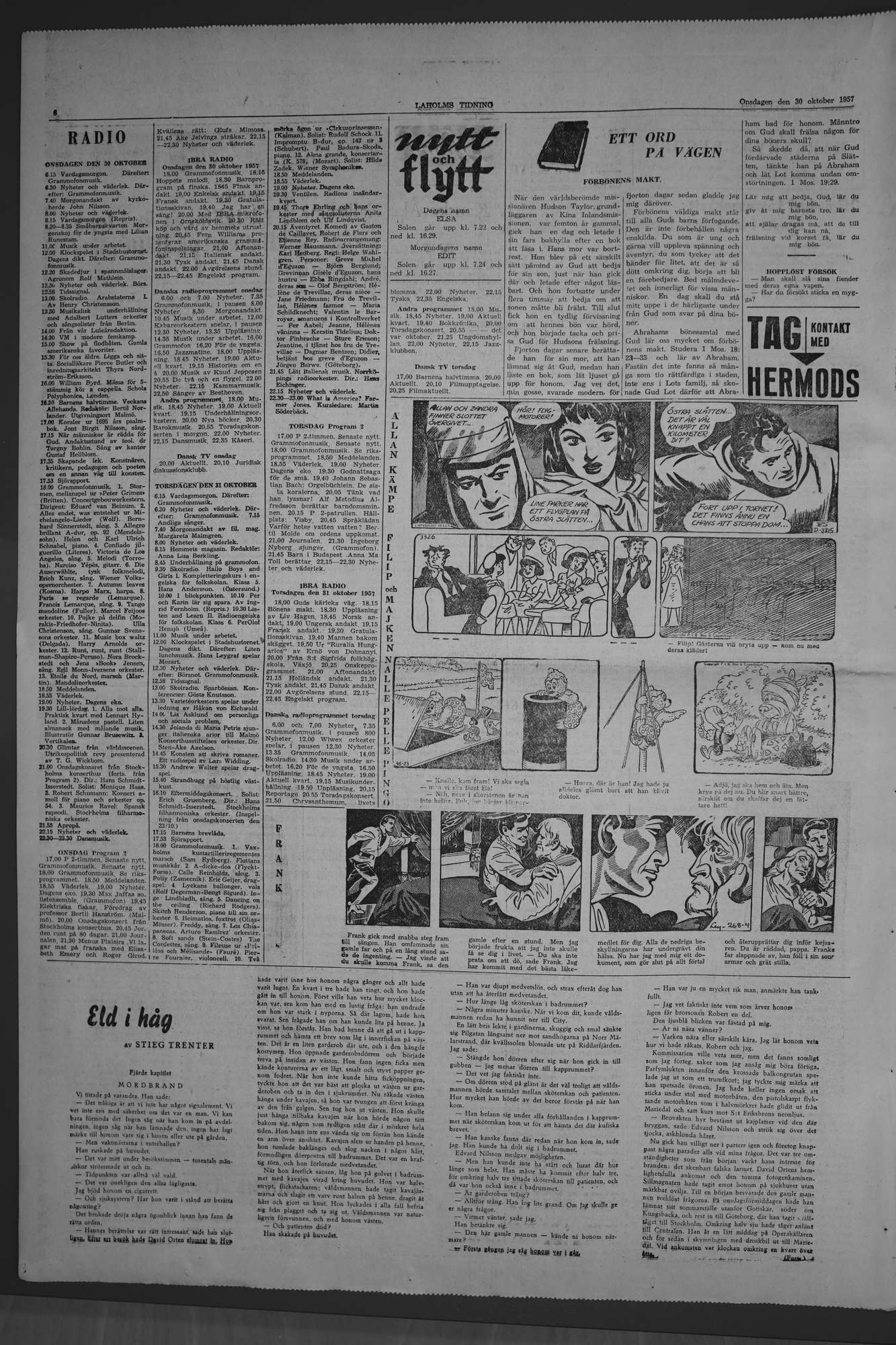 Laholms Tidning Onsdag 30 oktober 1957, sida 6
