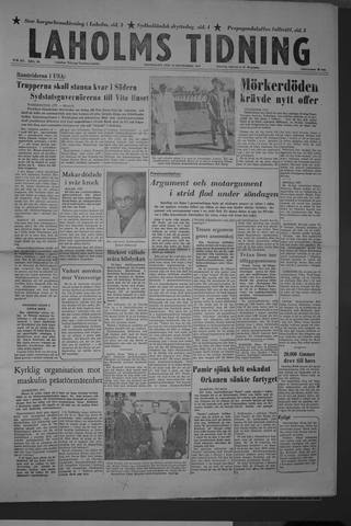 Förstasidan, Måndag 30 september 1957