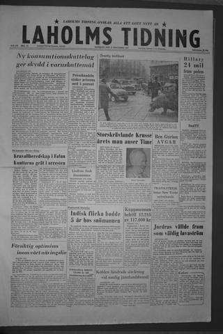 Förstasidan, Tisdag 31 december 1957