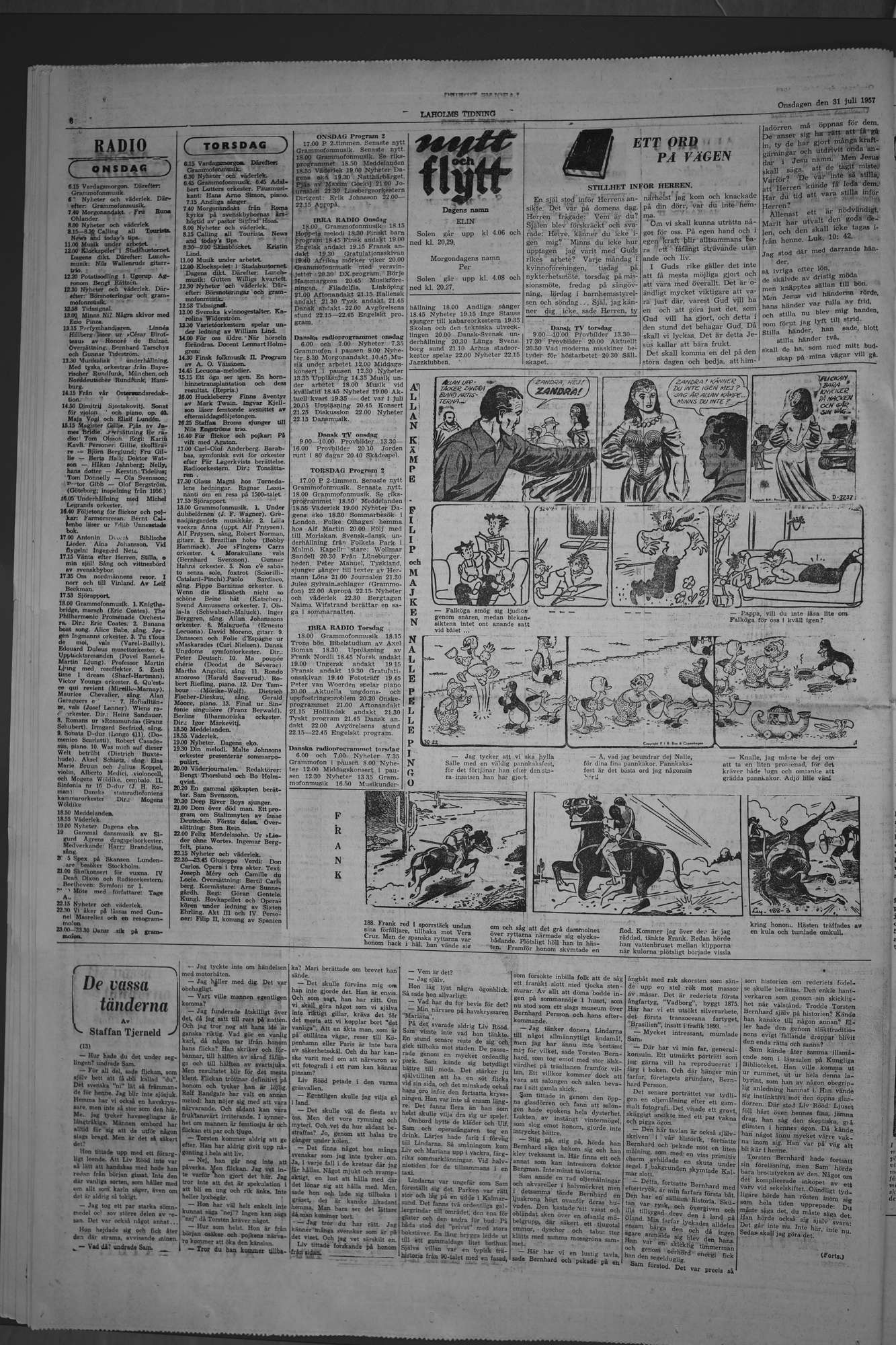 Laholms Tidning Onsdag 31 juli 1957, sida 6