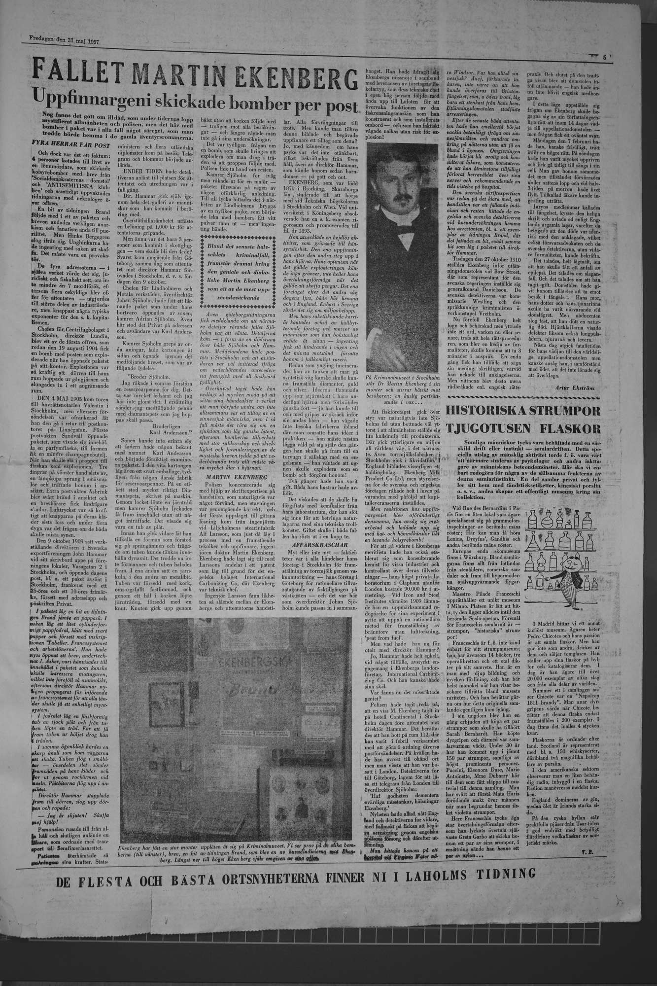 Laholms Tidning Fredag 31 maj 1957, sida 5