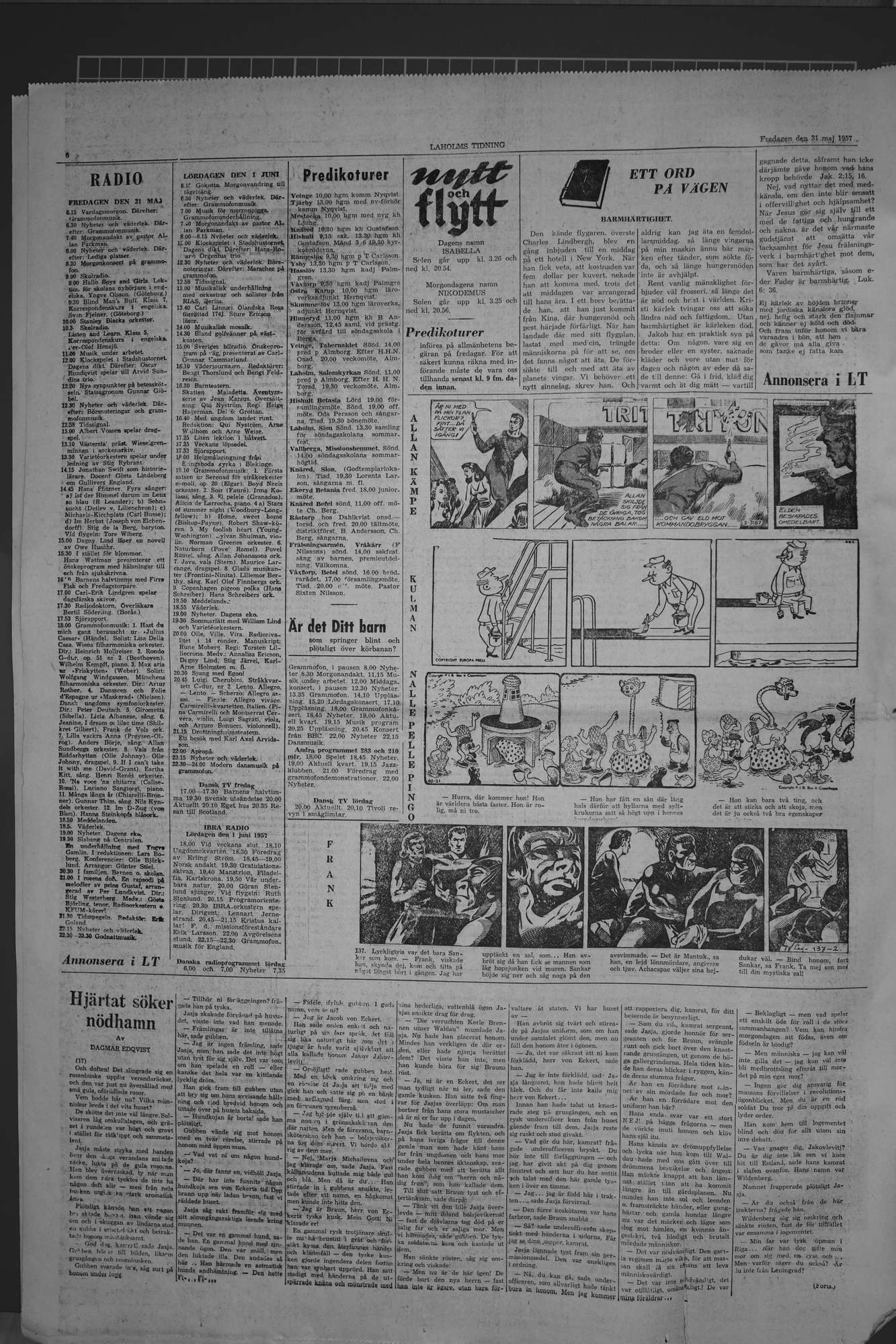 Laholms Tidning Fredag 31 maj 1957, sida 6