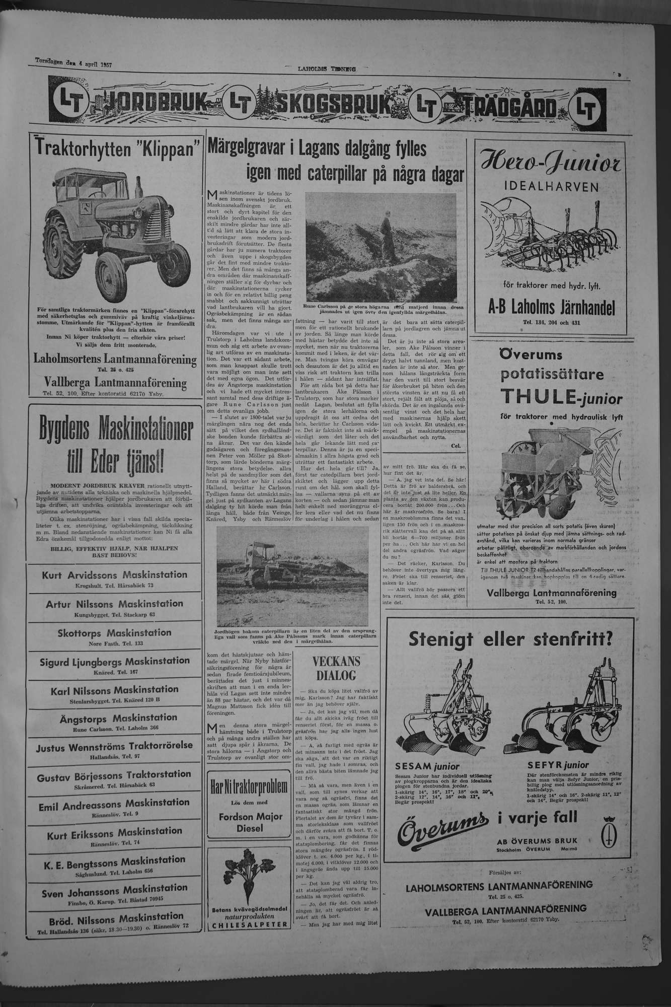 Laholms Tidning Torsdag 4 april 1957, sida 5