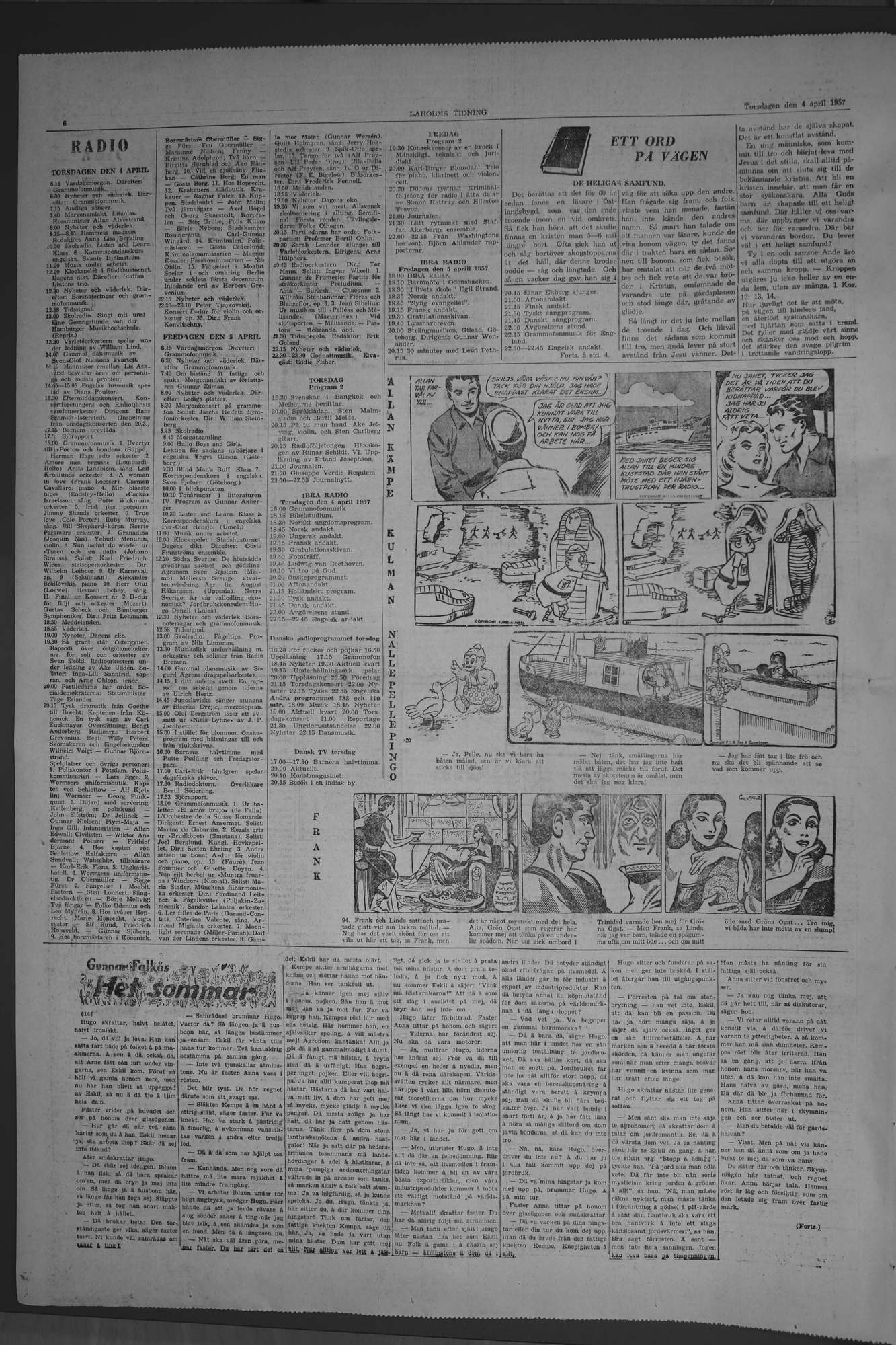 Laholms Tidning Torsdag 4 april 1957, sida 6
