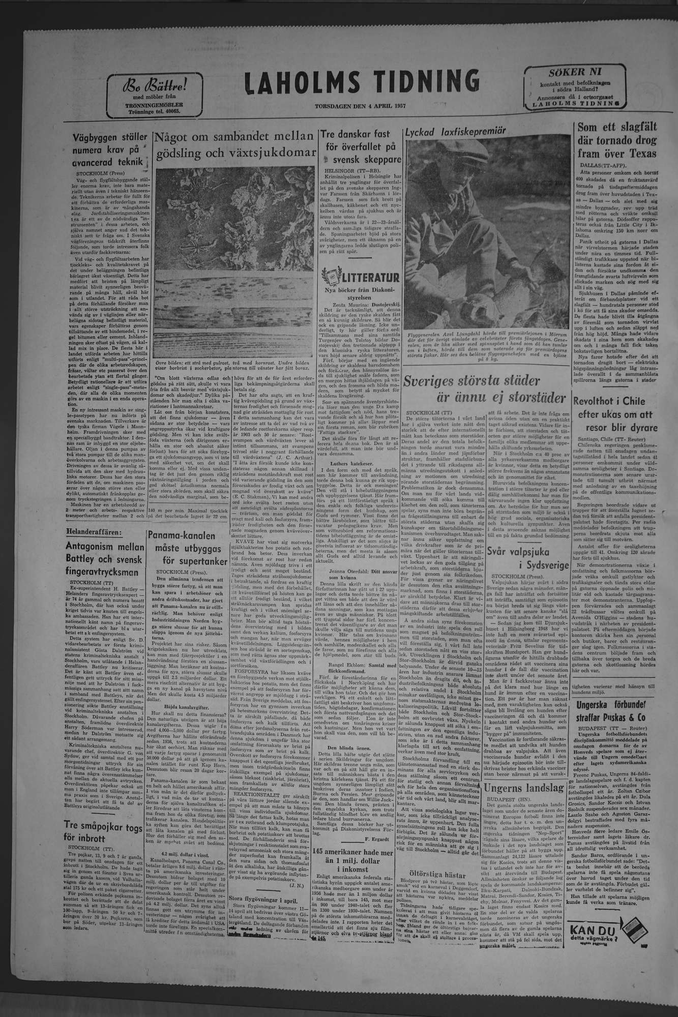 Laholms Tidning Torsdag 4 april 1957, sida 8