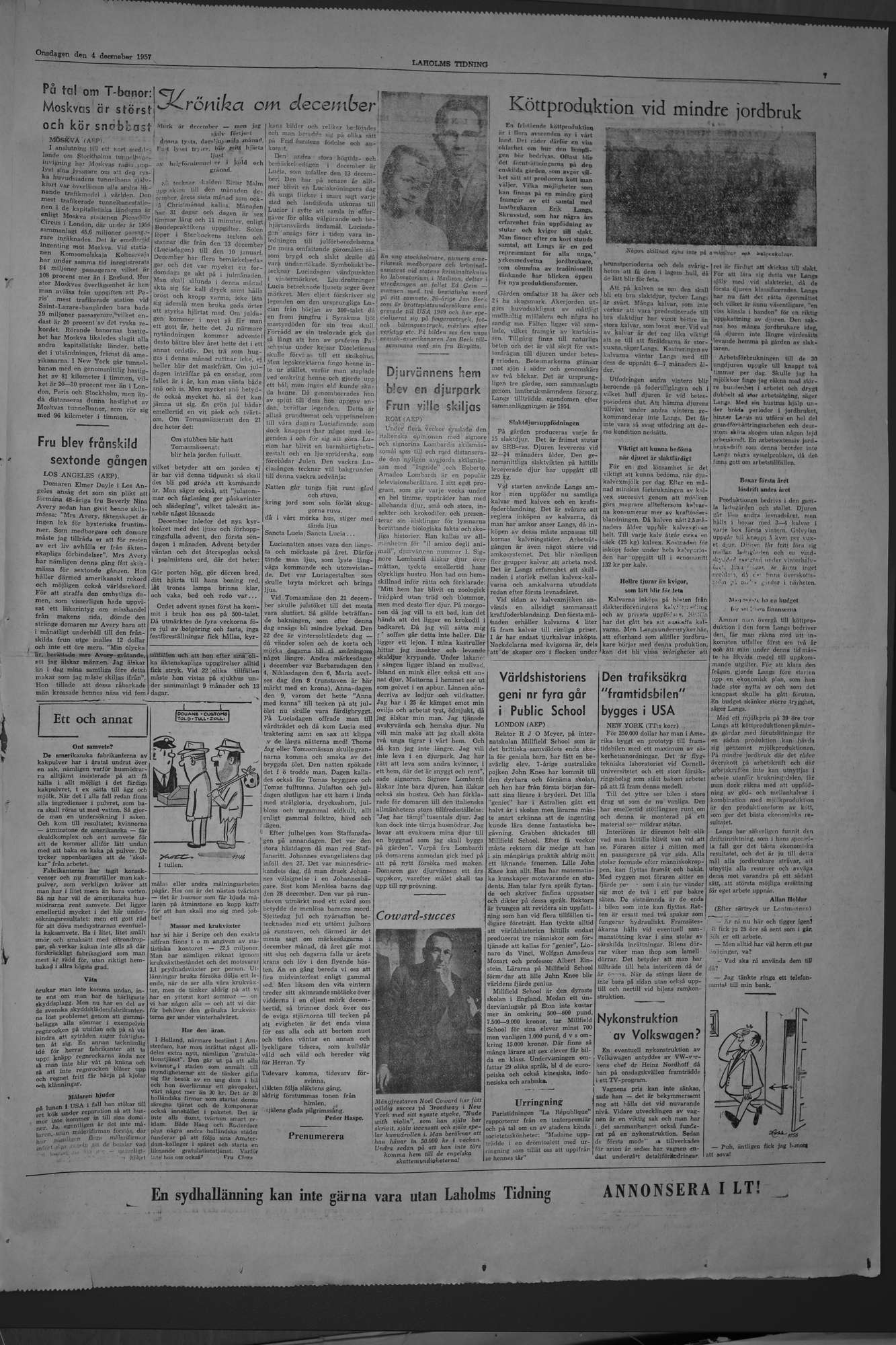 Laholms Tidning Onsdag 4 december 1957, sida 7
