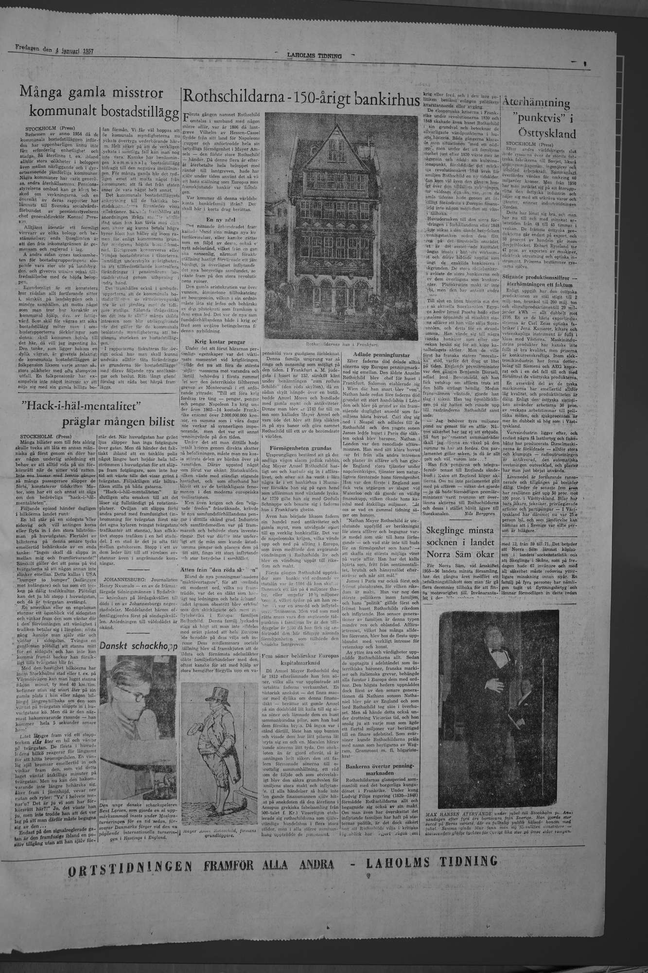 Laholms Tidning Fredag 4 januari 1957, sida 7