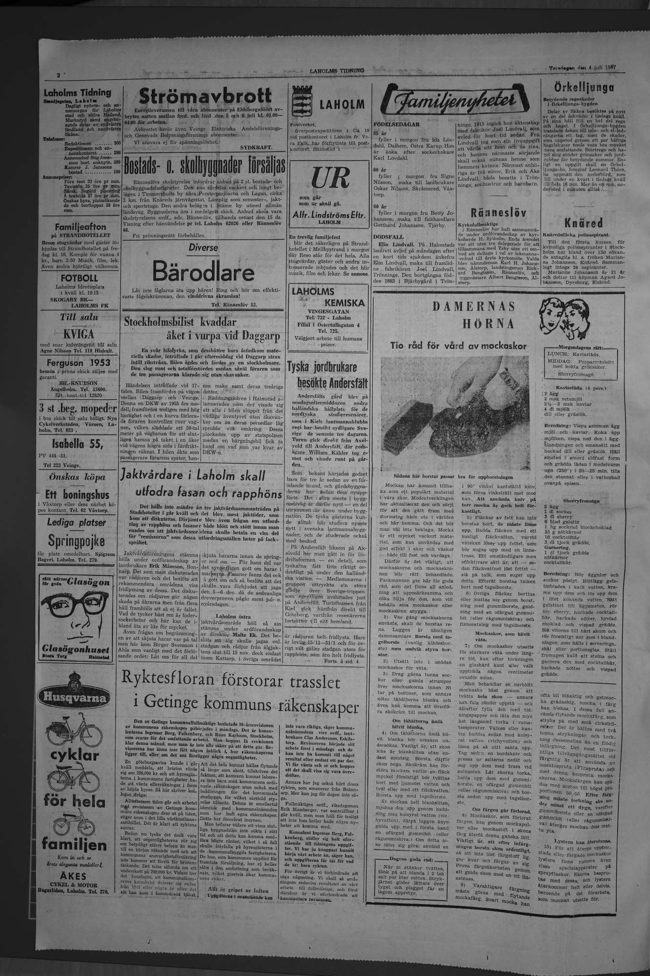 Laholms Tidning Torsdag 4 juli 1957, sida 2