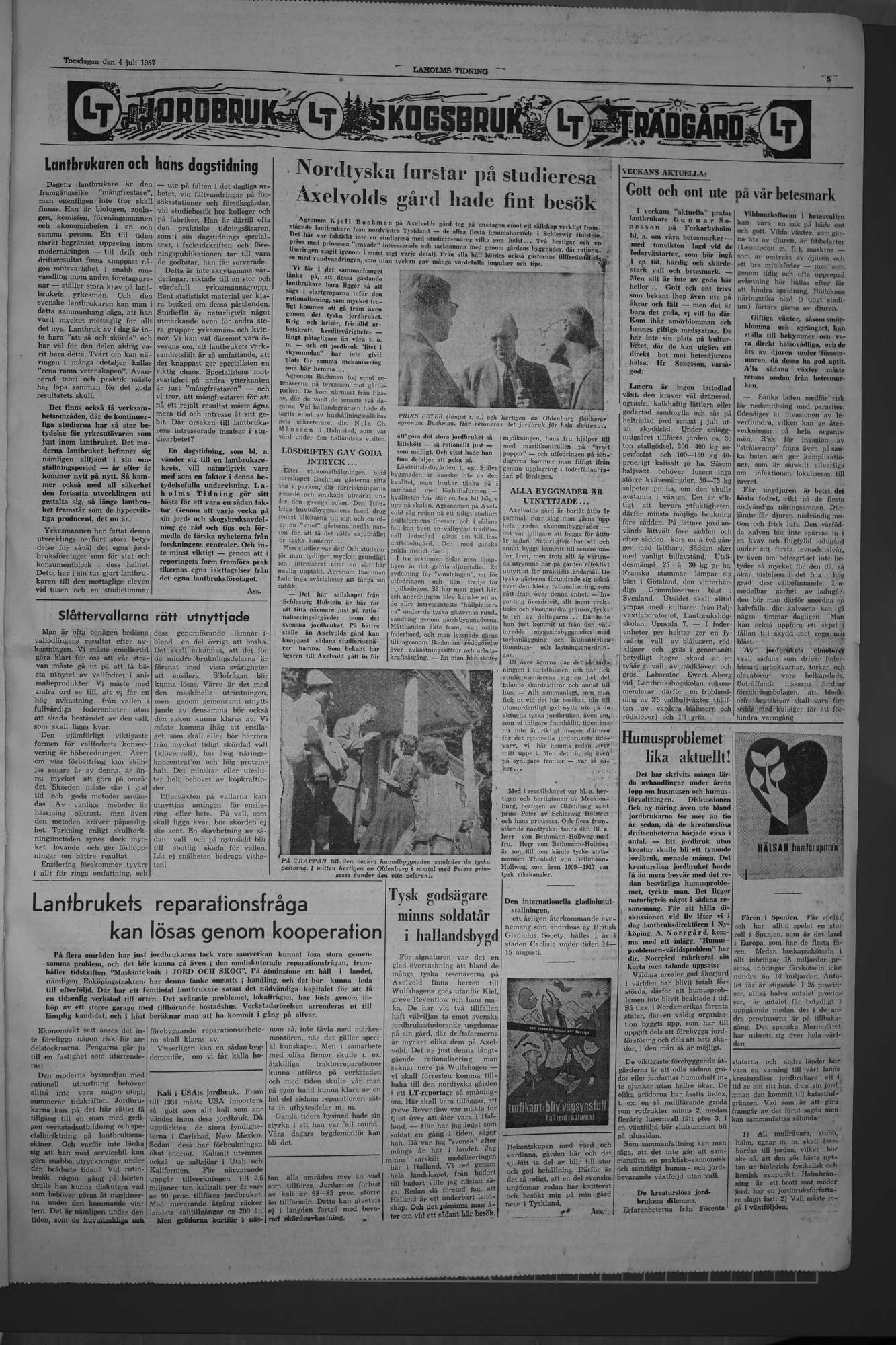 Laholms Tidning Torsdag 4 juli 1957, sida 5