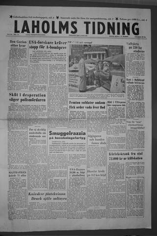 Förstasidan, Tisdag 4 juni 1957